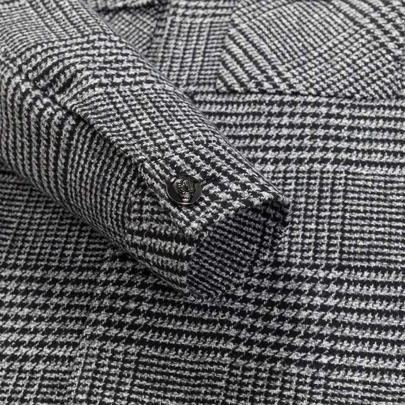Alden Men's Wool-Blend Jacket | Check Pattern Structured Fit 3