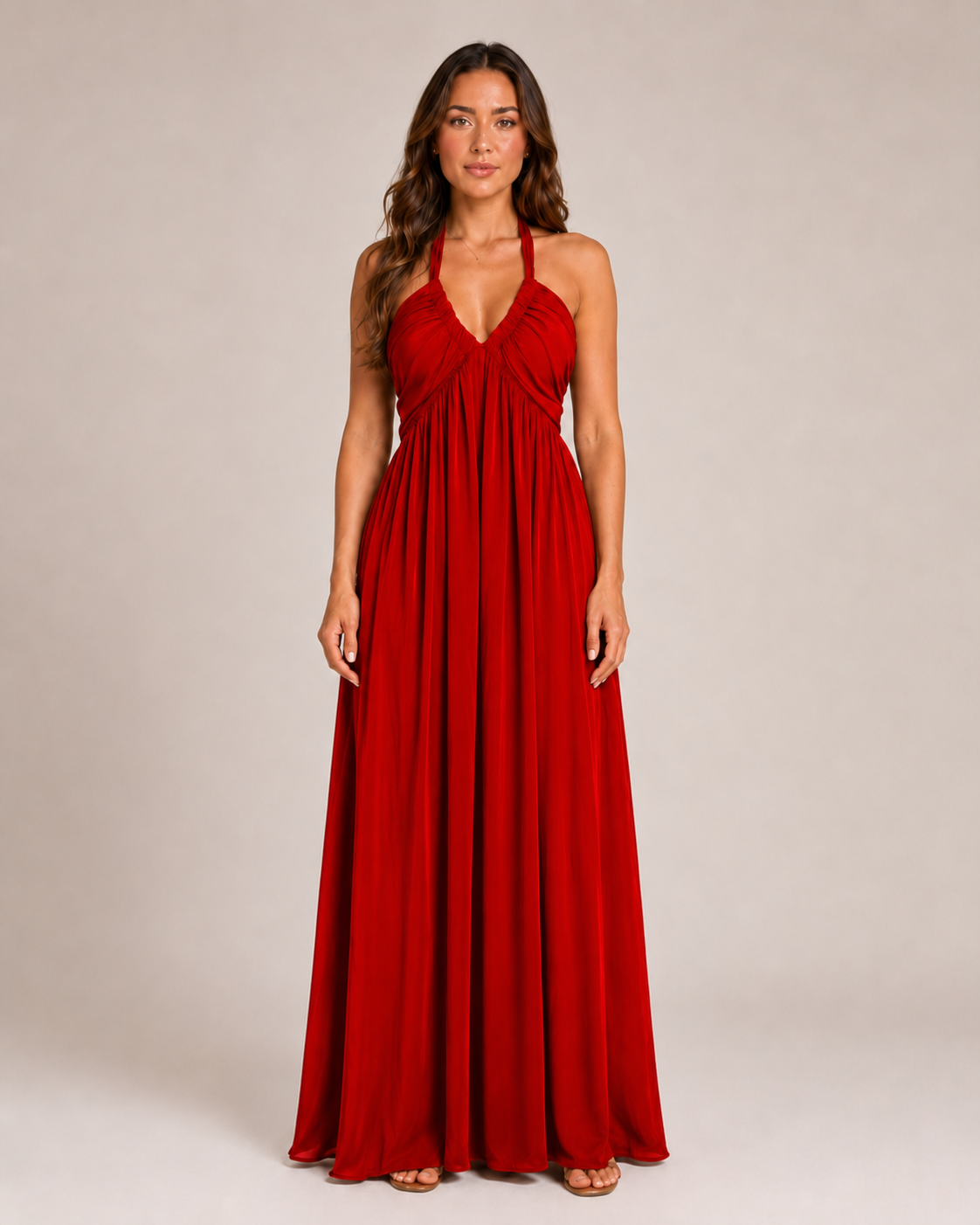 Baukje Women's Maxi Dress | Sleeveless Open Back A-Line Summer Dress 11