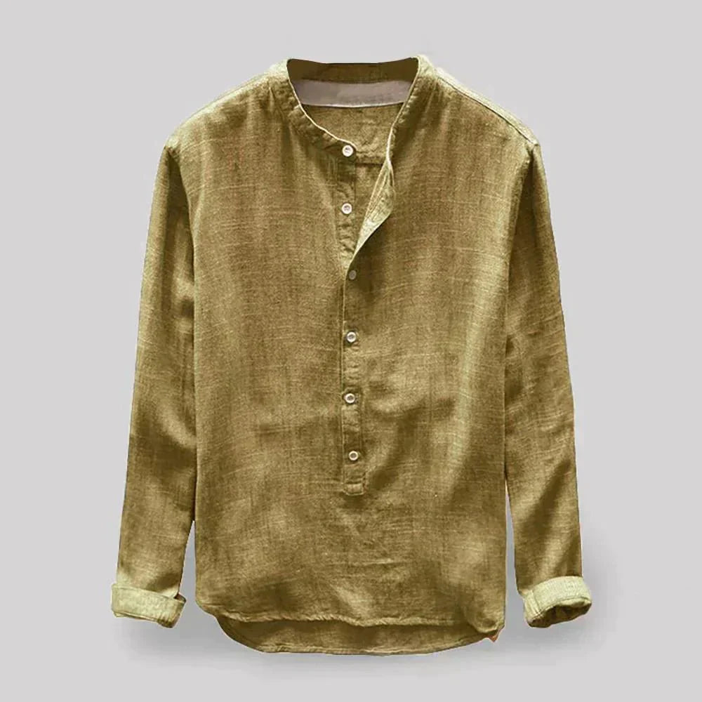 Bri Men's Blouse | Linen Blend, Casual Elegance 5