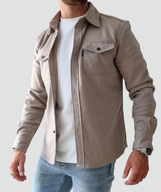 Caden Men's Shirt Jacket | Modern Fit, Button Closure, Chest Pockets 1