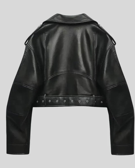 Carmen Women's Jacket | Leather PU, Flattering Cut for Winter