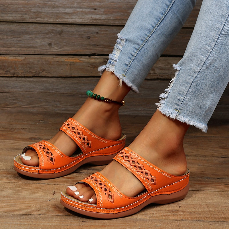 Dora Women's Sandals | Orthopedic Comfort, Retro Design 5