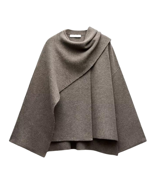 Elysia Women's Poncho | Soft Polyester, Asymmetrical Design 1