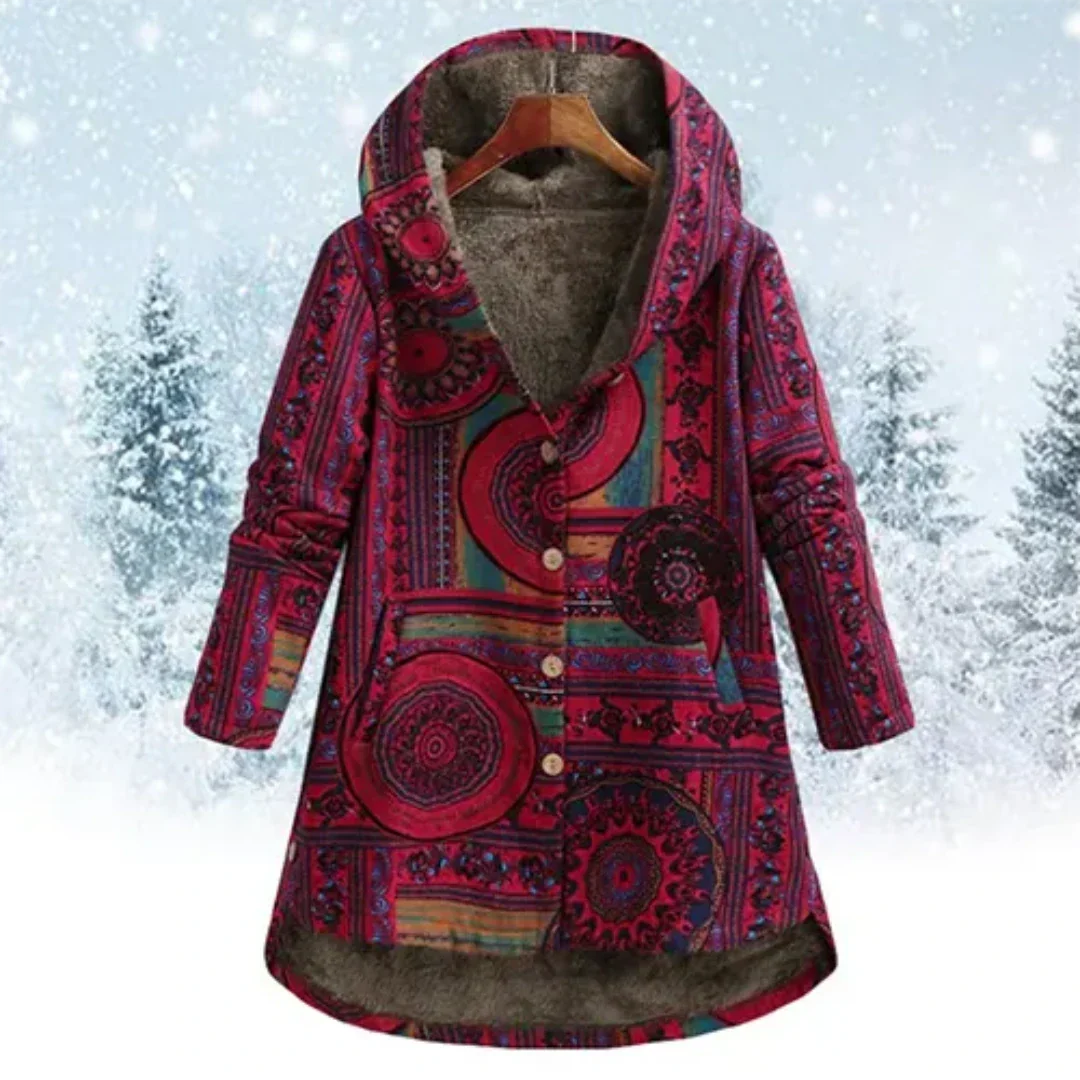 Florence Ladies Winter Jacket | Quilted, Floral Pattern, Comfortable