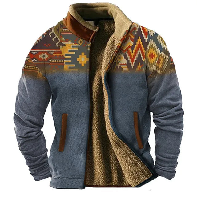 Haven Men's Fleece Jacket | Contemporary Graphic Design 5
