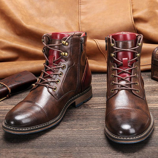 Hugo Men's Boots | Breathable Synthetic Leather, Comfortable and Non-Slip