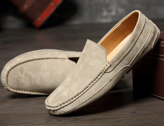 Hugo Men's Loafers | Comfortable Fit, Timeless Beige Design