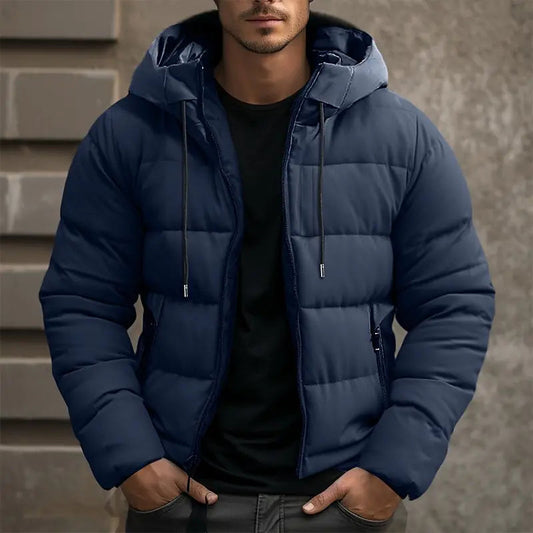 Hugo Men's Puffer Winter Jacket | With Hood and Practical Pockets