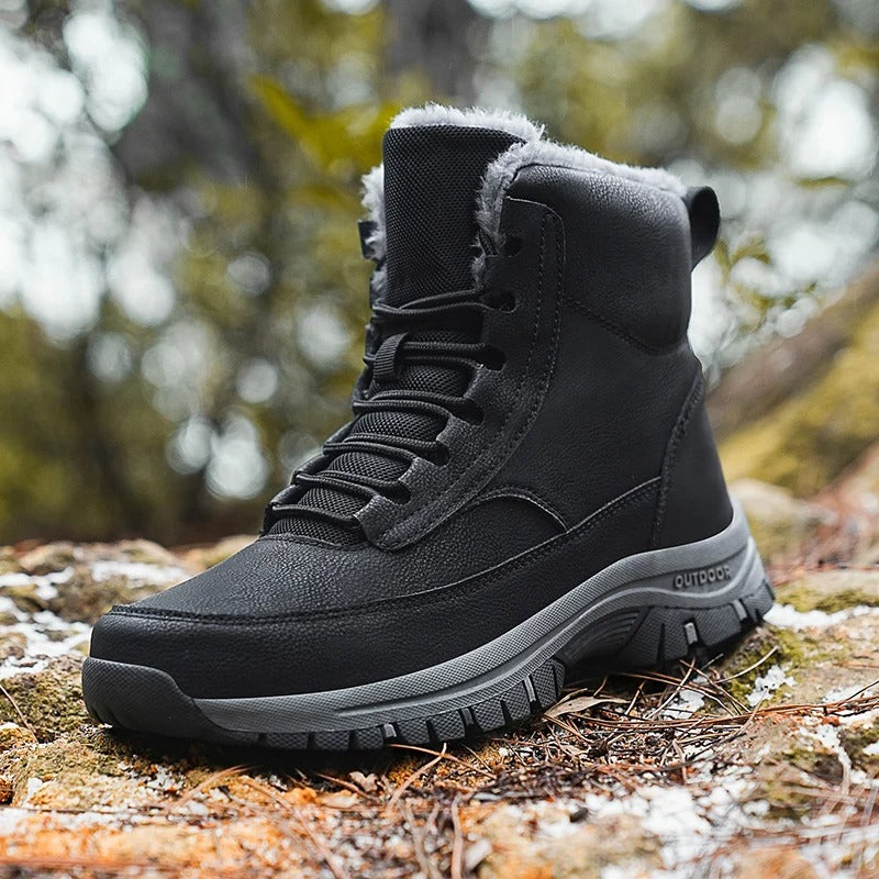 Hugo Men's Snow Boots | Waterproof Leather, Fleece Lining
