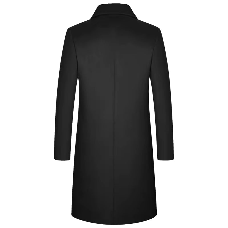 Hugo Men's Trench Coat | Long Cut, High-Quality Fabric, Timeless Design