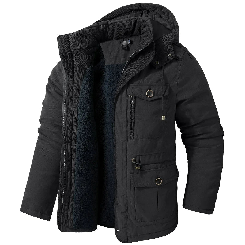 Hugo Men's Winter Jacket | Water-Resistant with Fleece Lining