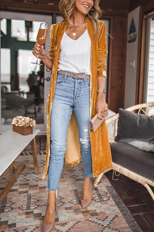 Isla Women's Kimono Jacket | Luxurious Suede, Sunset Hues 1