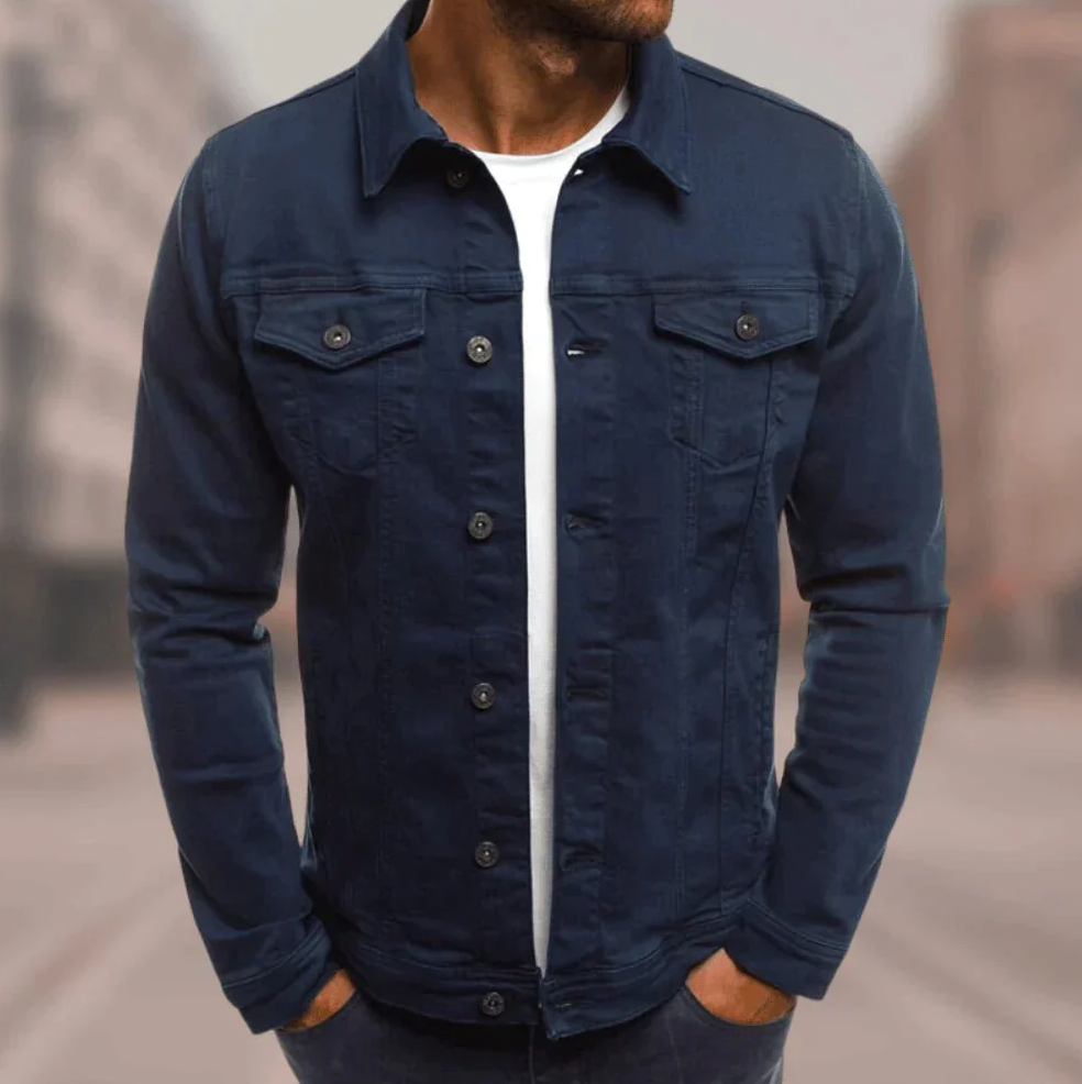 Jasper Men's Denim Jacket | Slim Fit, 100% Cotton, Street Style 6