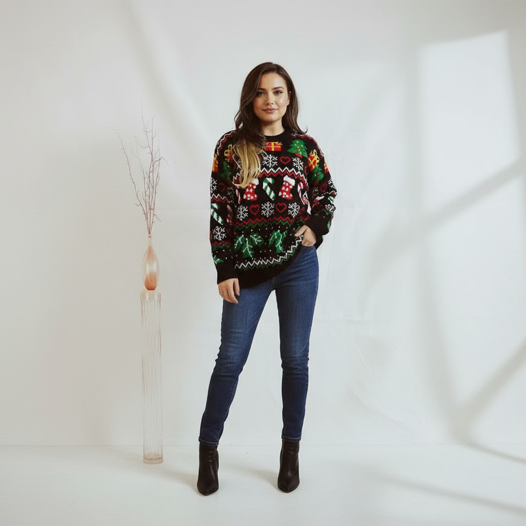 Women's Christmas Sweater | Soft Acrylic, Comfortable Fit