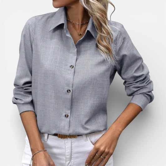 Liora Women's Button-Up Shirt | Relaxed Fit, Classic Collar 1