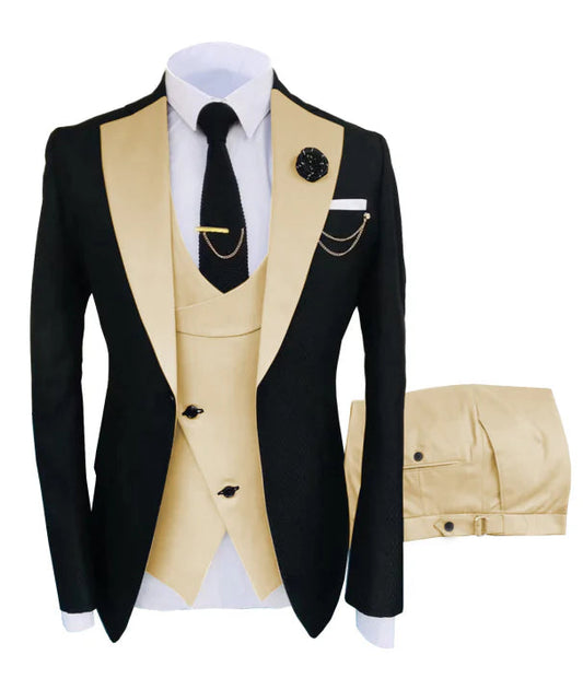 Luxury 3-Piece Men's Suit | Elegant Cut for Weddings and Formal Events