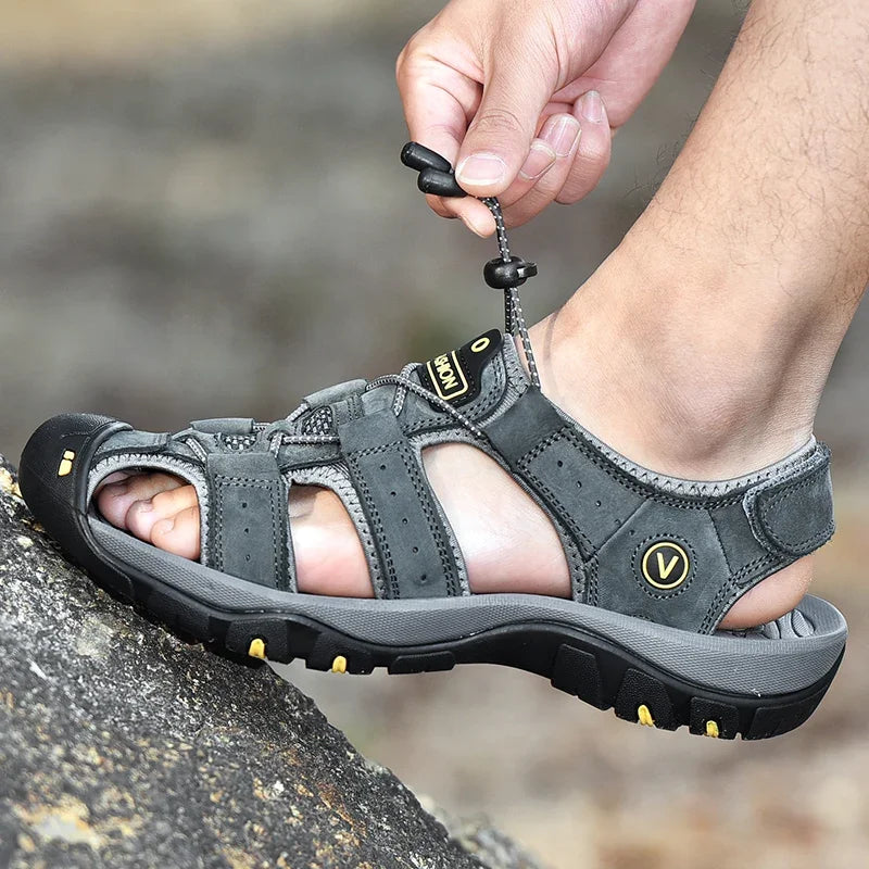 Milo Men's Hiking Sandals | Premium Leather, Comfortable and Durable