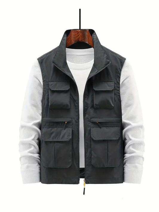 Milo Men's Casual Vest | Multi-Pocket, Breathable Comfort 1