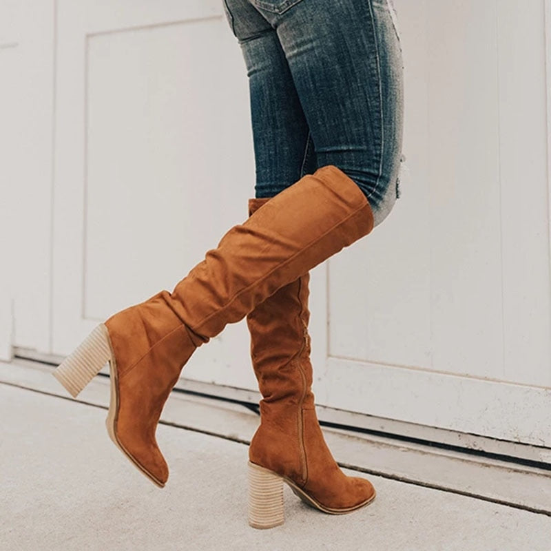 Nora Women's Boots Black | Elegant Knee-High, Comfortable