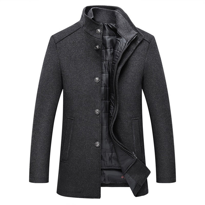 Pieter Men's Winter Coat | Polyester Blend, Elegant Regular Fit