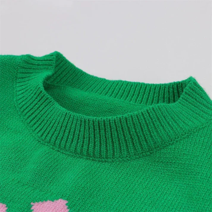Preshnie Women's Pullover | Oversized Polyester Sweater in Vibrant Green 8