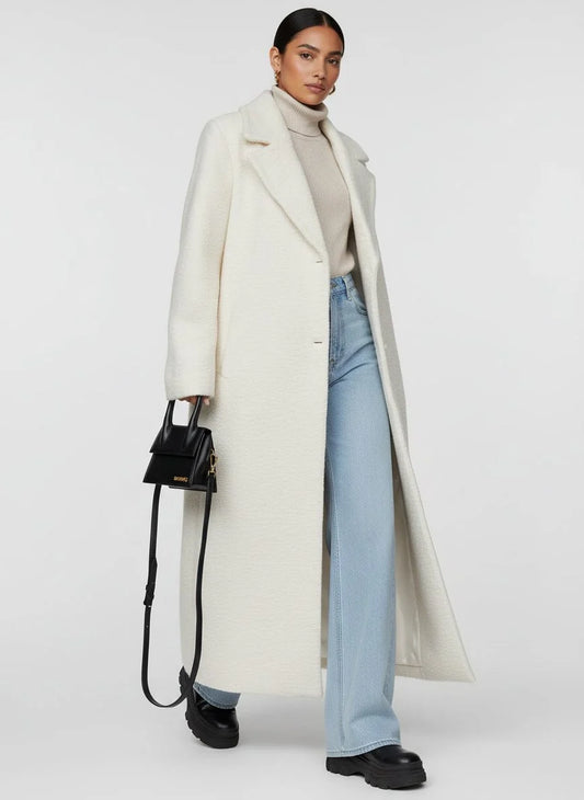 Rylan Women's Wool-Look Overcoat | Relaxed Fit, Notch Collar 1