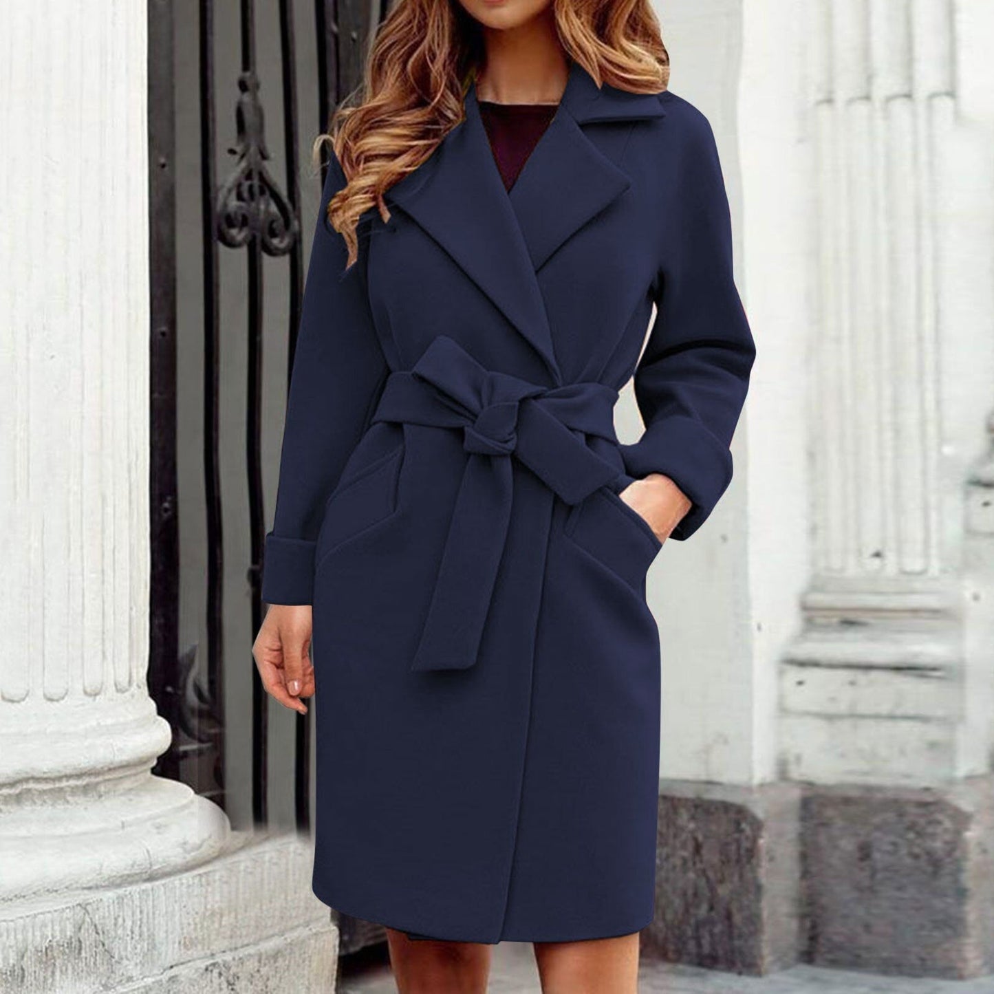 Long women's trench coat winter jacket | Warm and stylish coat in striking colors
