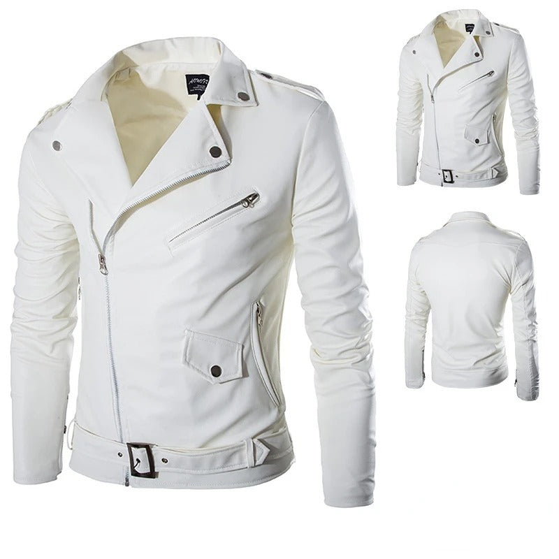 Sleek Women's Motorcycle Jacket | Faux Leather with Faux Fur Lining 1
