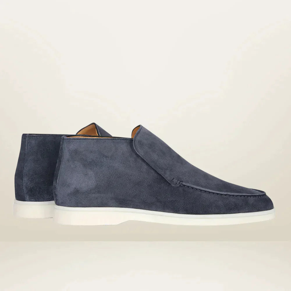 Sola Black Loafers Men | Suede Look, Timeless Design