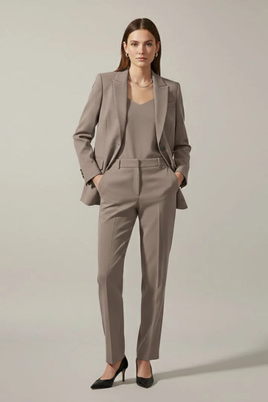 Talia Women's Two-Piece Suit Set | Notched Lapel Blazer and Trousers 1