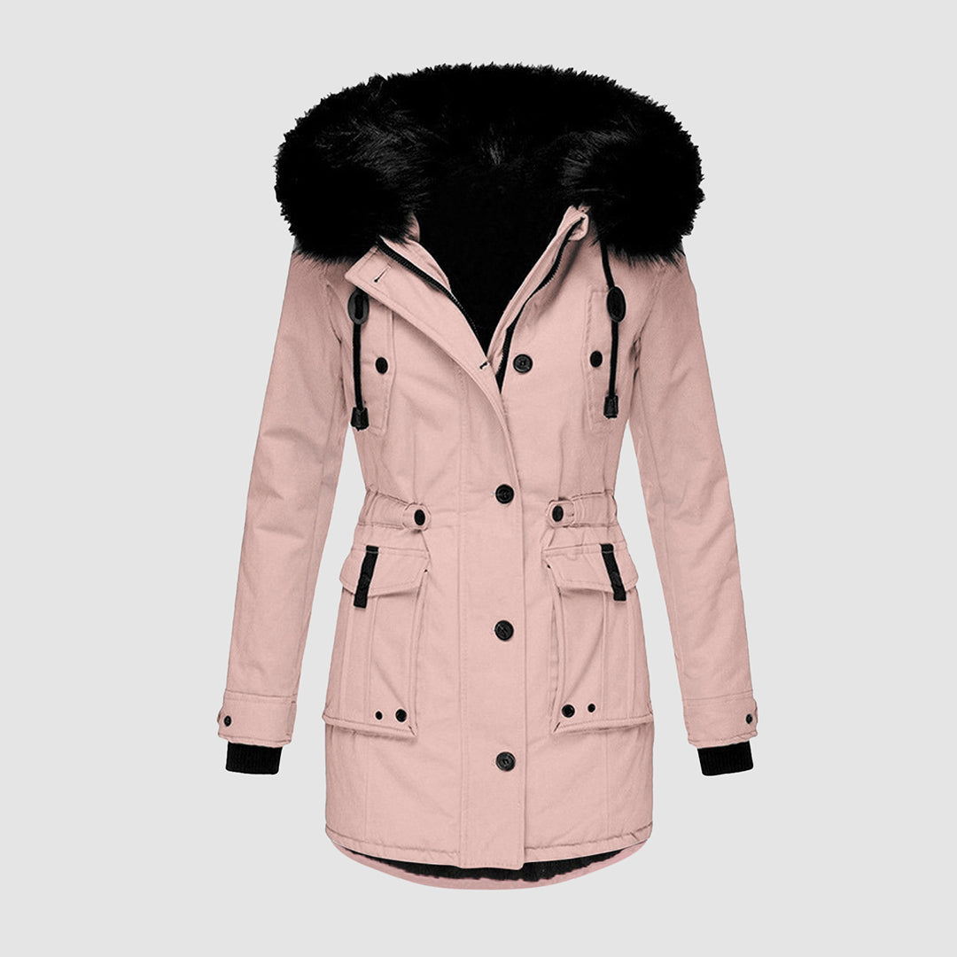 Tess Ladies Winter Jacket | Quilted, Waterproof with Lined Hood