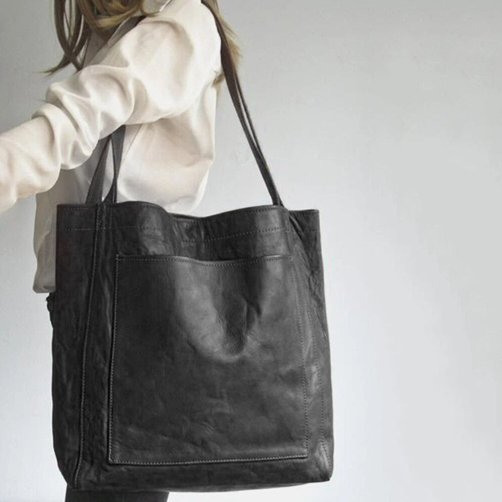 Zara Women's Shoulder Bag | Black Leather, Timeless Design