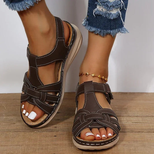 ISALIN | Orthopedic Leather Sandals with Elegant Design