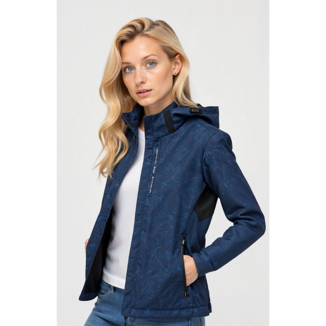 Ladies' Hooded Windbreaker with Zipper – Light & Sporty