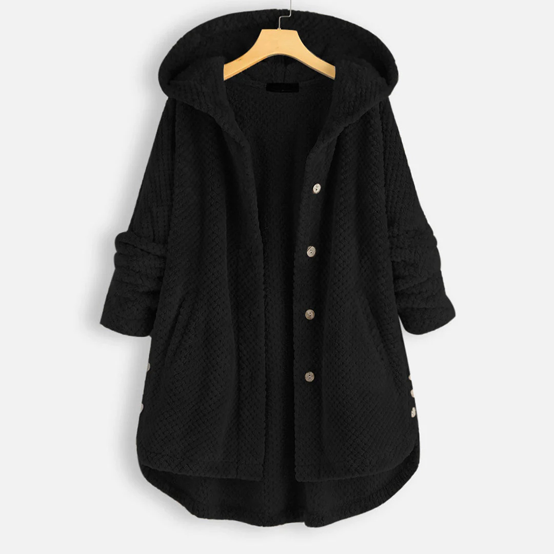 Button Down Jacket with Hood for Women | Warm