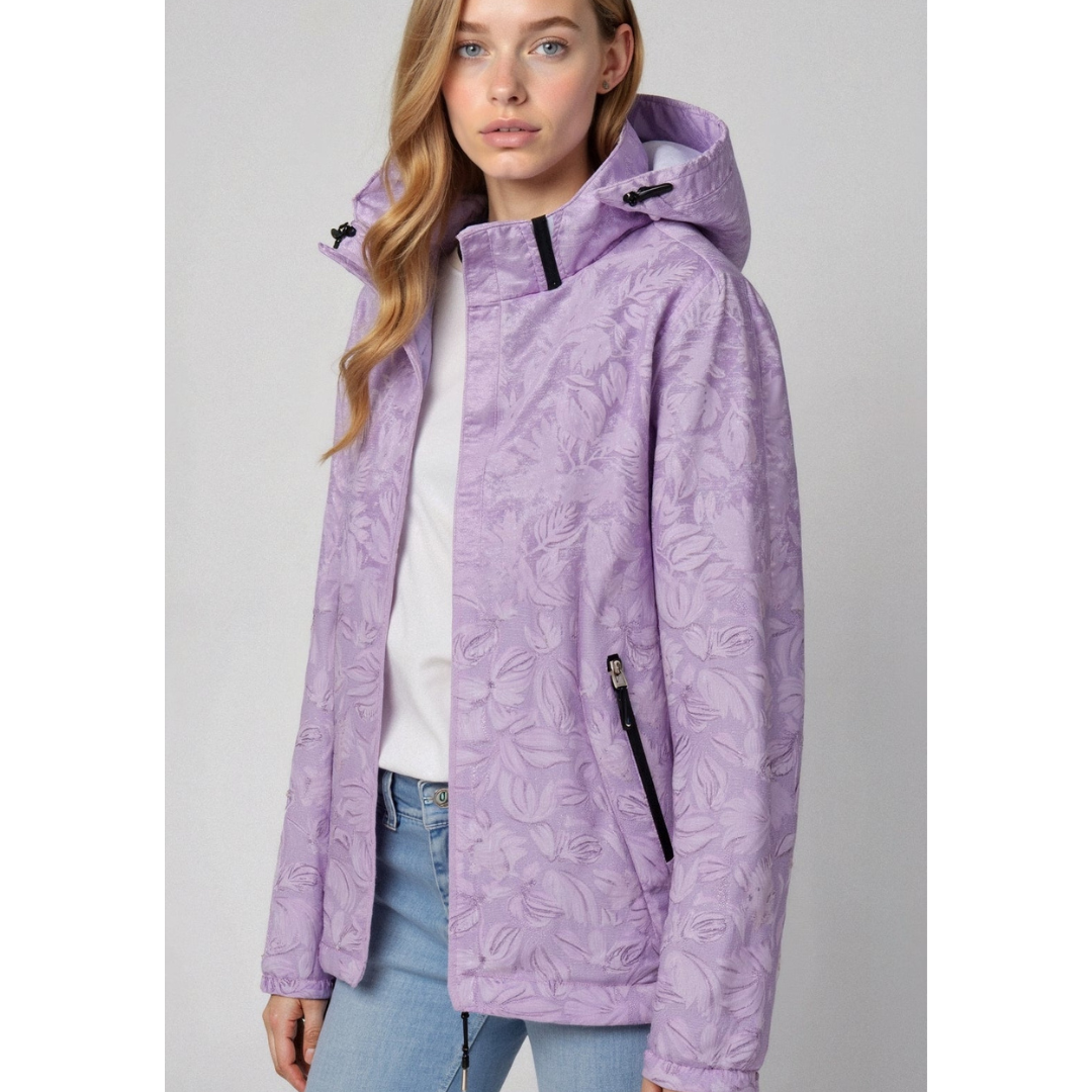 Ladies' Hooded Windbreaker with Zipper – Light & Sporty