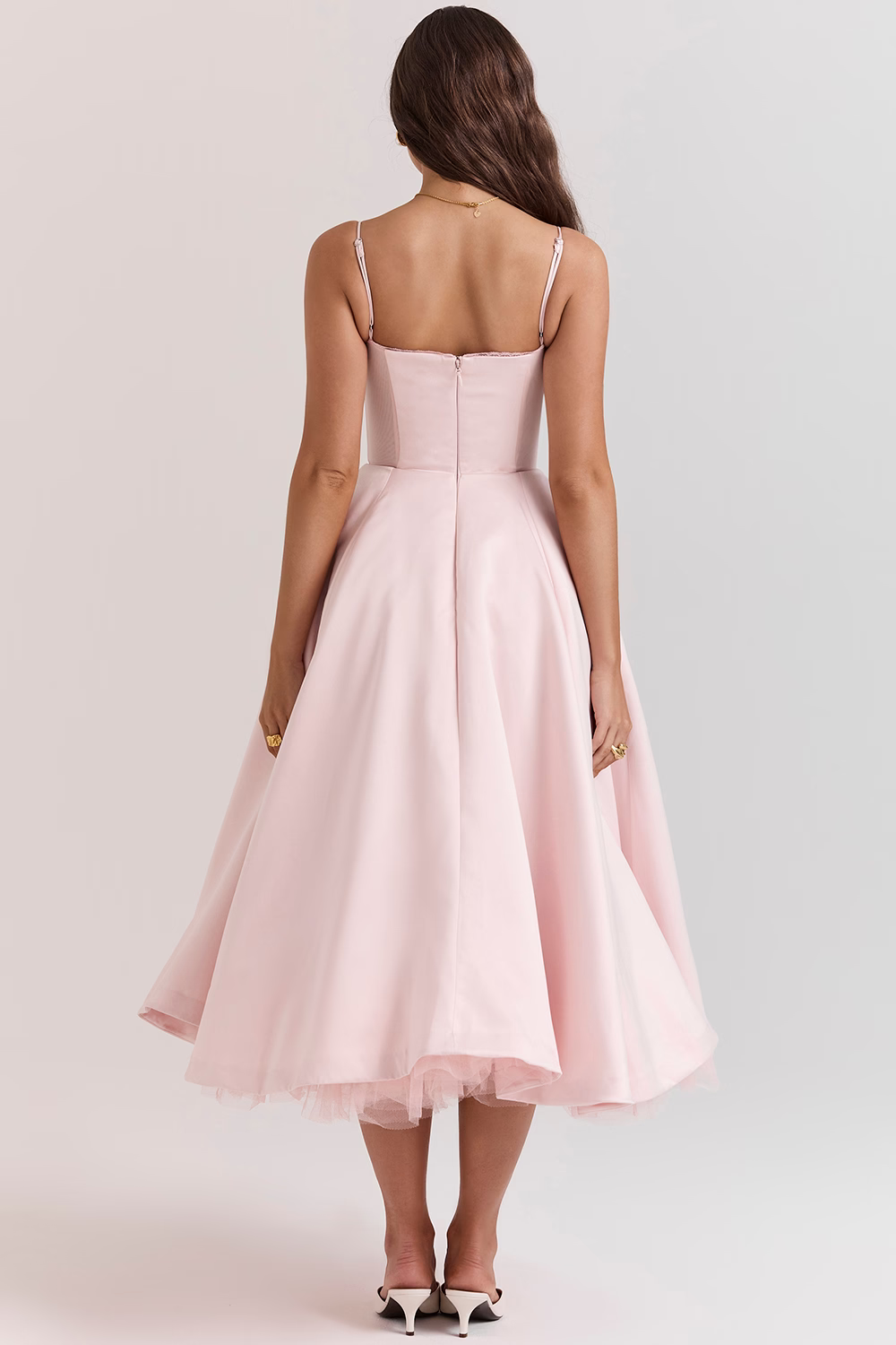 ELIORA | Elegant Midi Dress with Tulle Skirt