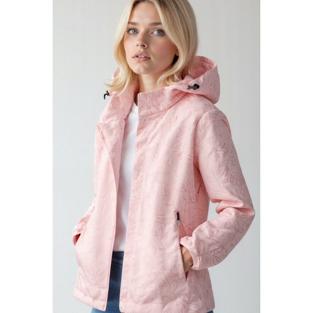 Ladies' Hooded Windbreaker with Zipper – Light & Sporty