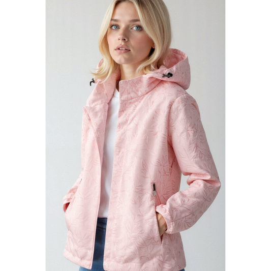 Ladies' Hooded Windbreaker with Zipper – Light & Sporty