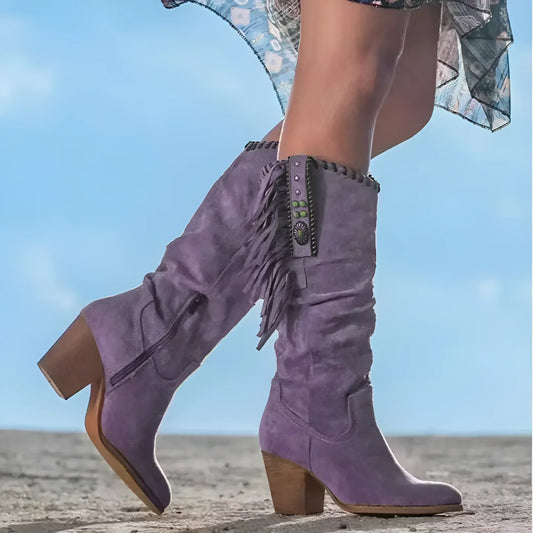 ZARENA | Leather Cowboy Boots for Women