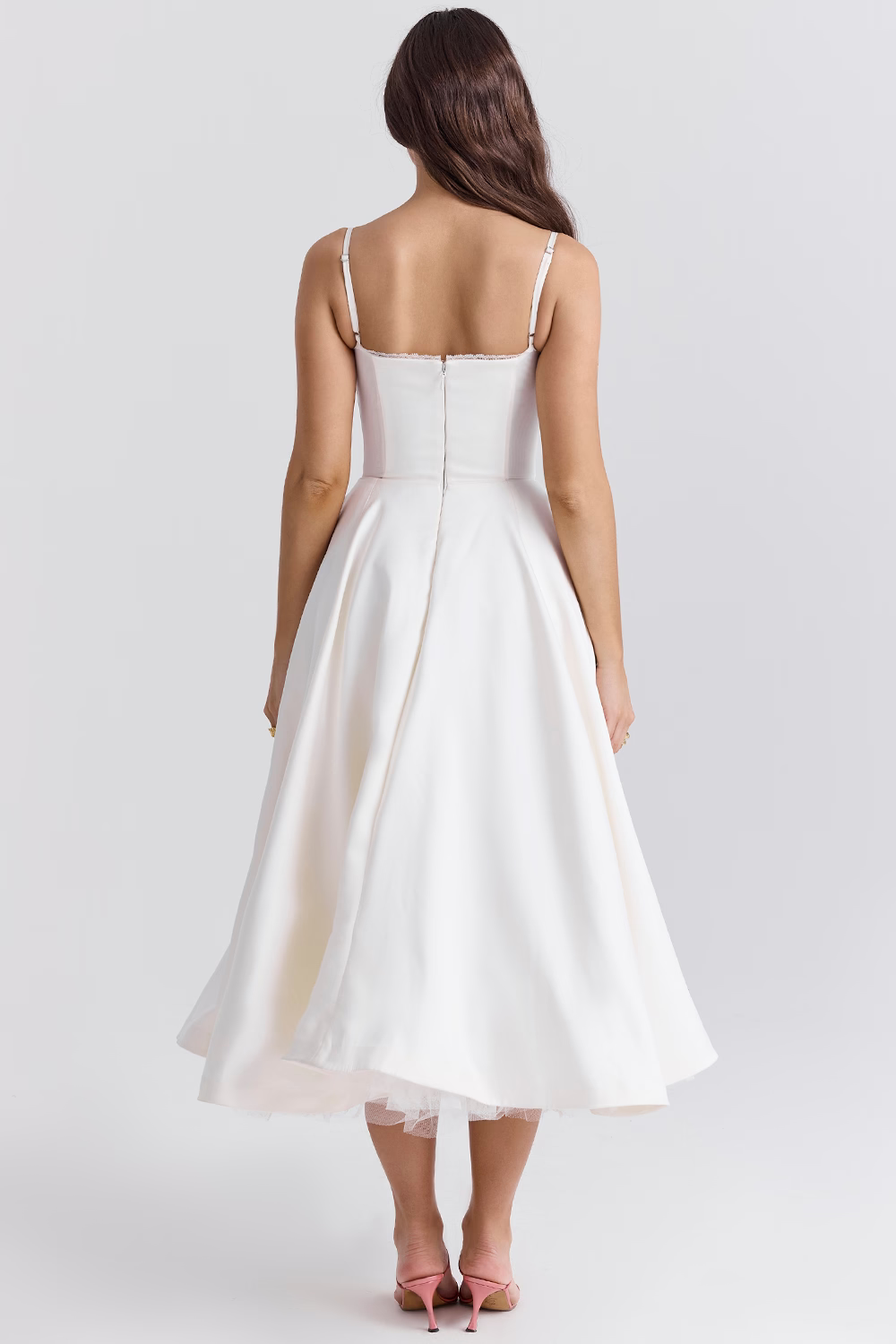 ELIORA | Elegant Midi Dress with Tulle Skirt