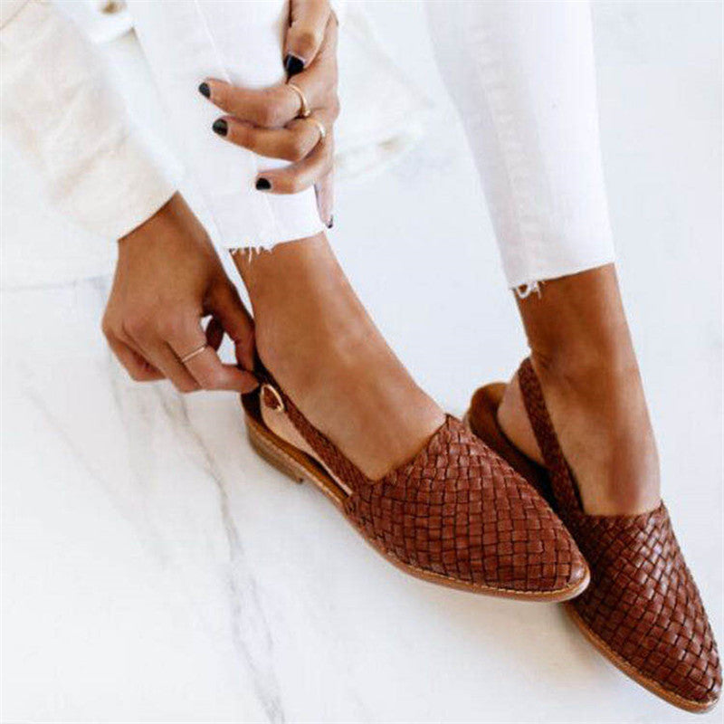 NAZAN | Chic Woven Slingback Ballerina