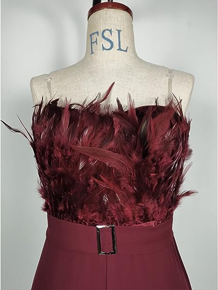 Valérie | Luxe Jumpsuit with Feather Accent