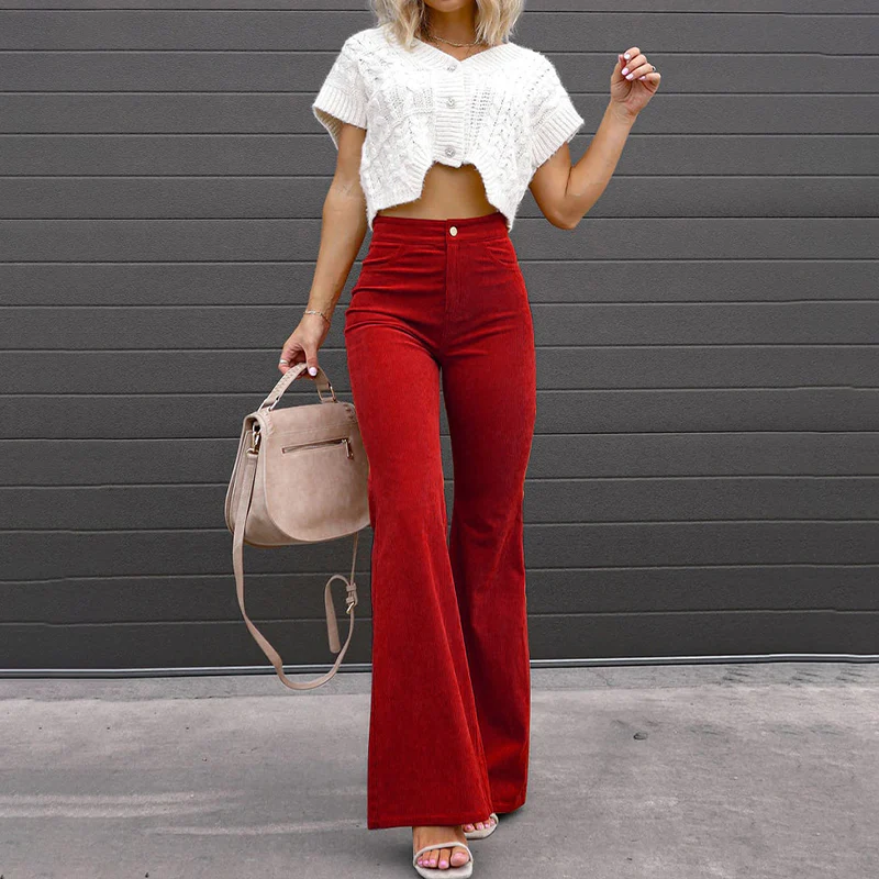 SELENE | Women's flared pants – High waist and fitted silhouette