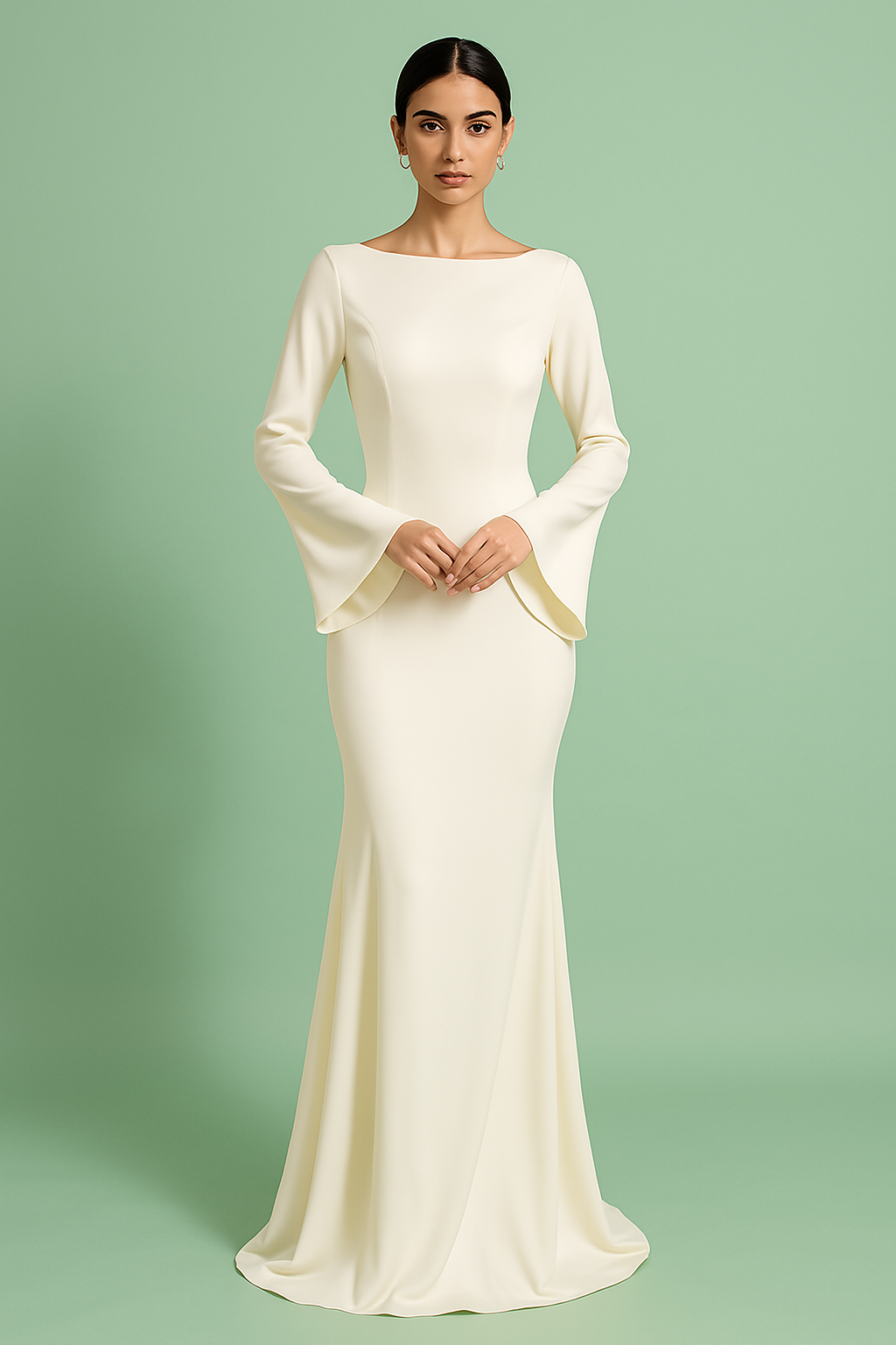 SERAPHINA | Bodycon Maxi Dress with Long Sleeves