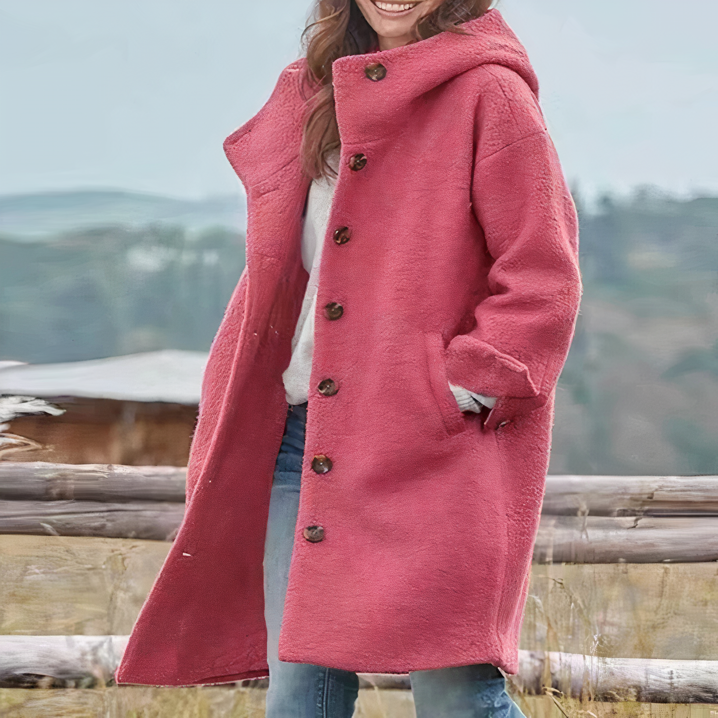Stylish Woolen Women's Coat | Elegant Overcoat for Every Season