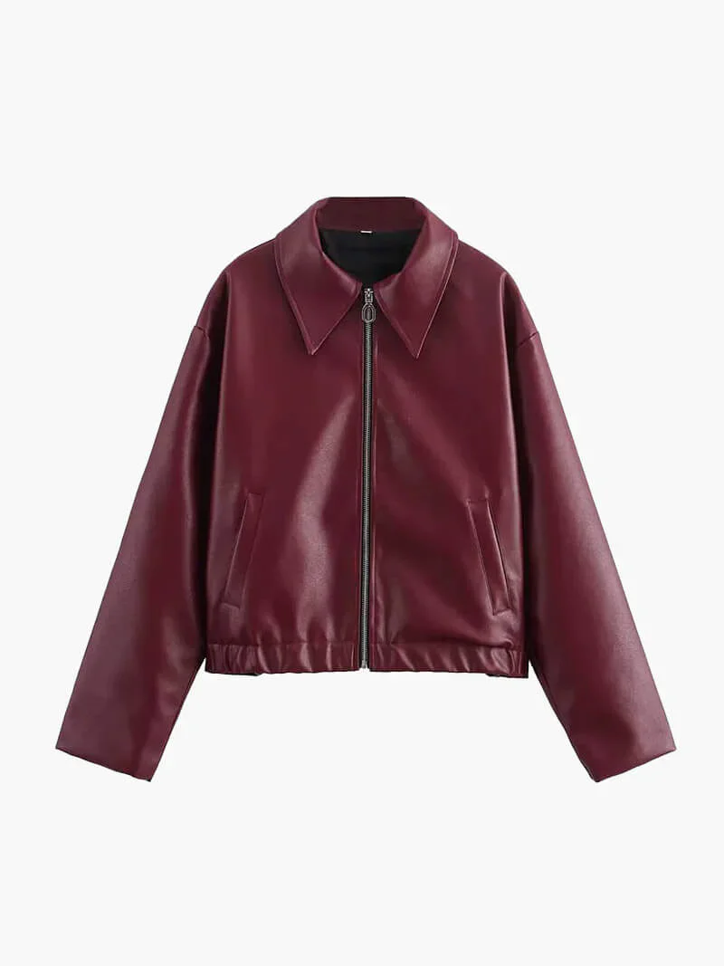 VARESSA | Boxy Leather Jacket – Timeless Statement Outerwear