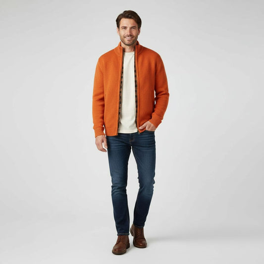 Abe Men's Zip Vest | Soft Knitted, Timeless Design