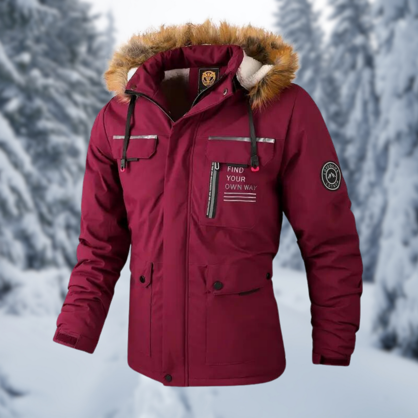 Aiden Men's Hooded Jacket | Faux Fur, Winter Ready 2