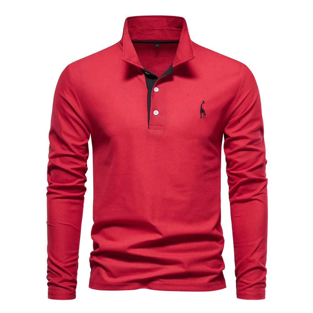 Aiden Men's Polo Shirt | Breathable Fabric, Classic Button Neck 0